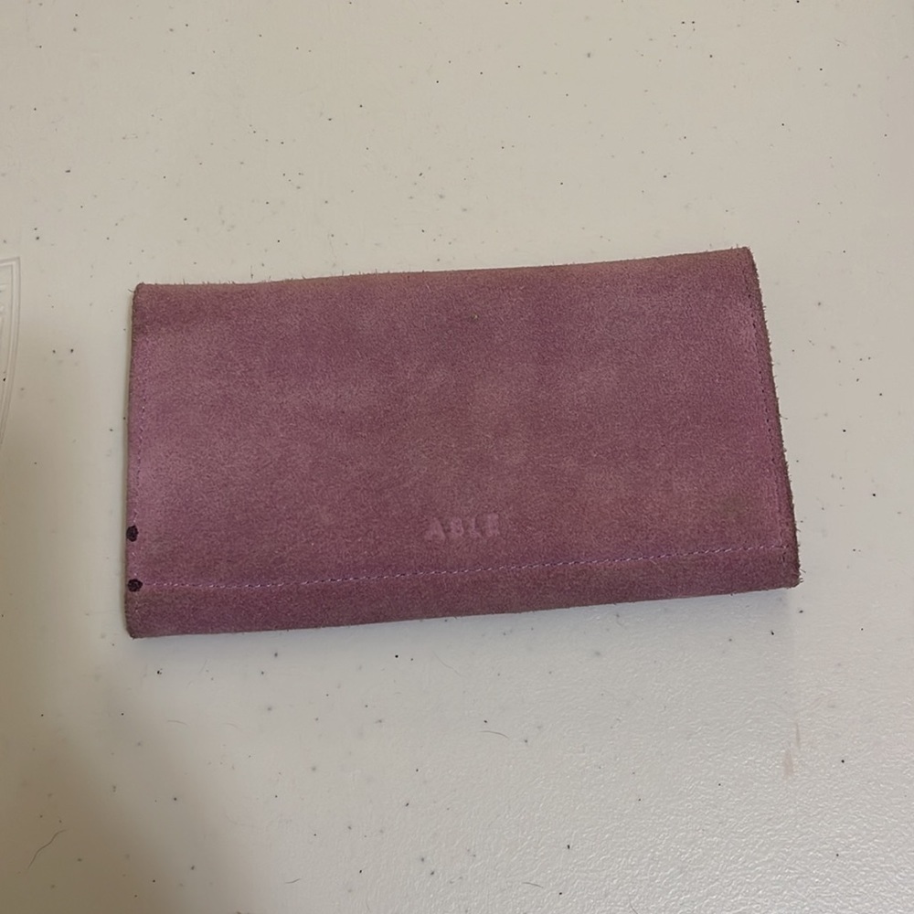 Purple soft leather wallet - Picture 2 of 5